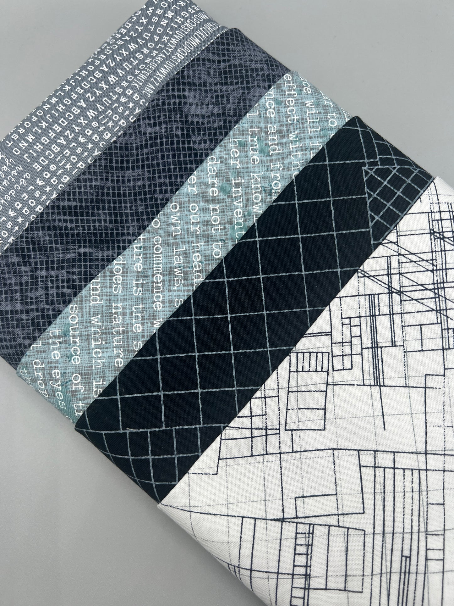 Big Stitch Quilting Series Throw Pillow Kit - Version 1 w/ assorted coordinated & Backing Fabric / Original Design by Lorna Costantini