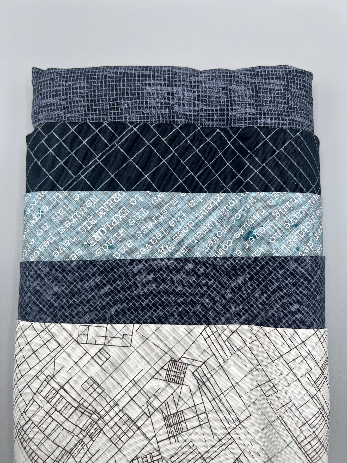 Big Stitch Quilting Series Throw Pillow Kit - Version 1 w/ assorted coordinated & Backing Fabric / Original Design by Lorna Costantini