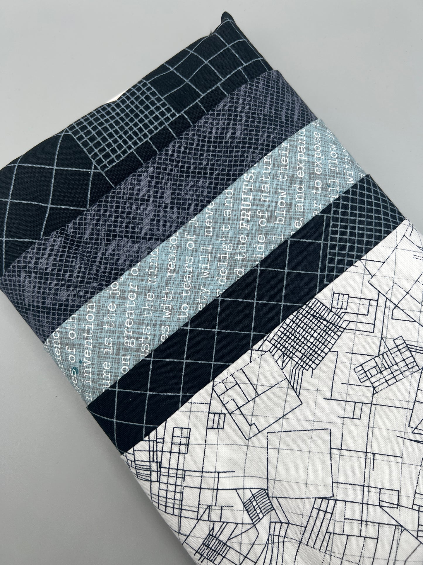 Big Stitch Quilting Series Throw Pillow Kit - Version 1 w/ assorted coordinated & Backing Fabric / Original Design by Lorna Costantini