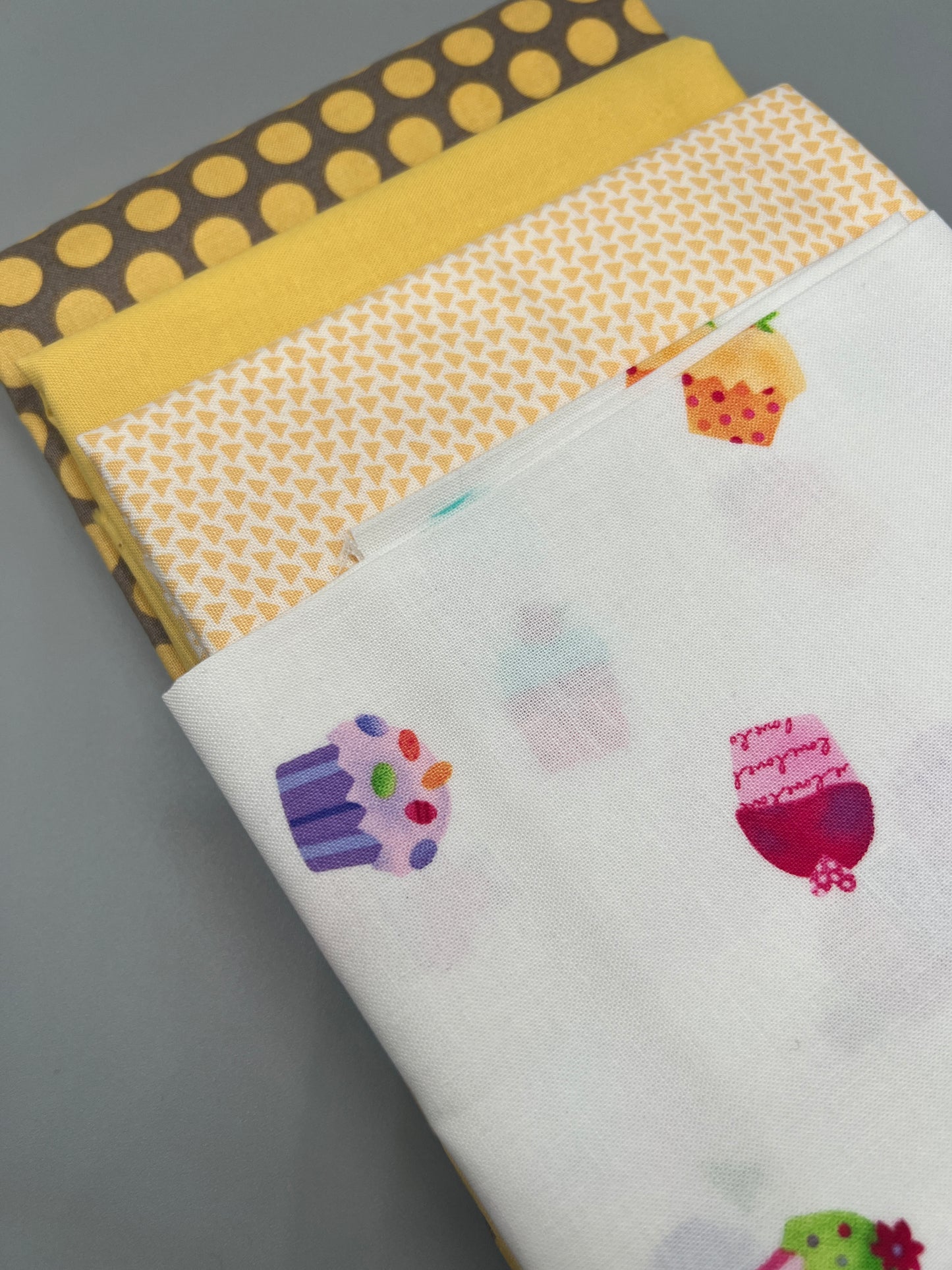 4 Piece - 1/2 Meter Bundle /  Kids Cupcake Print Bundle