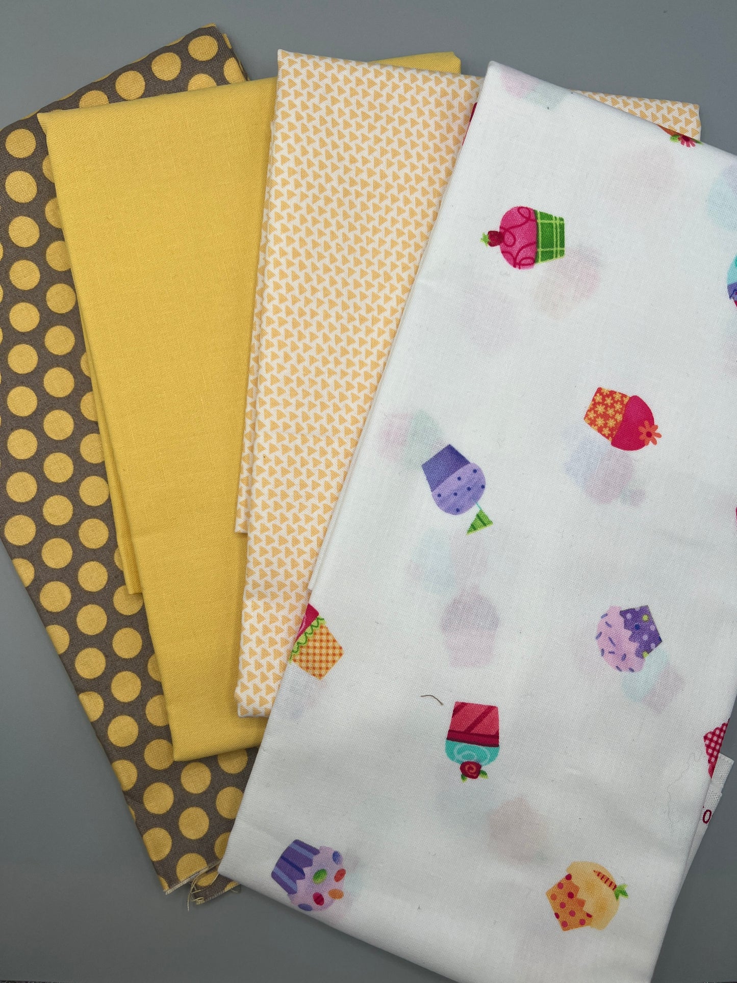 4 Piece - 1/2 Meter Bundle /  Kids Cupcake Print Bundle