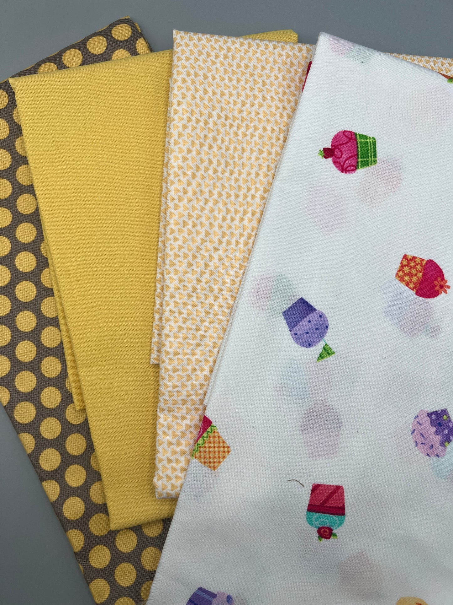 4 Piece - 1/2 Meter Bundle /  Kids Cupcake Print Bundle