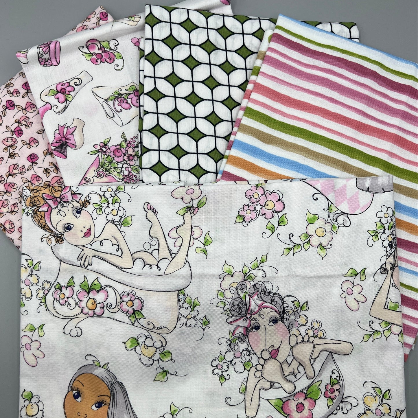 5 Piece - 1/2 Meter Bundle /  Lady Diva Print Bundle