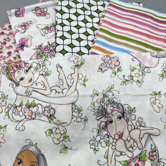 5 Piece - 1/2 Meter Bundle /  Lady Diva Print Bundle