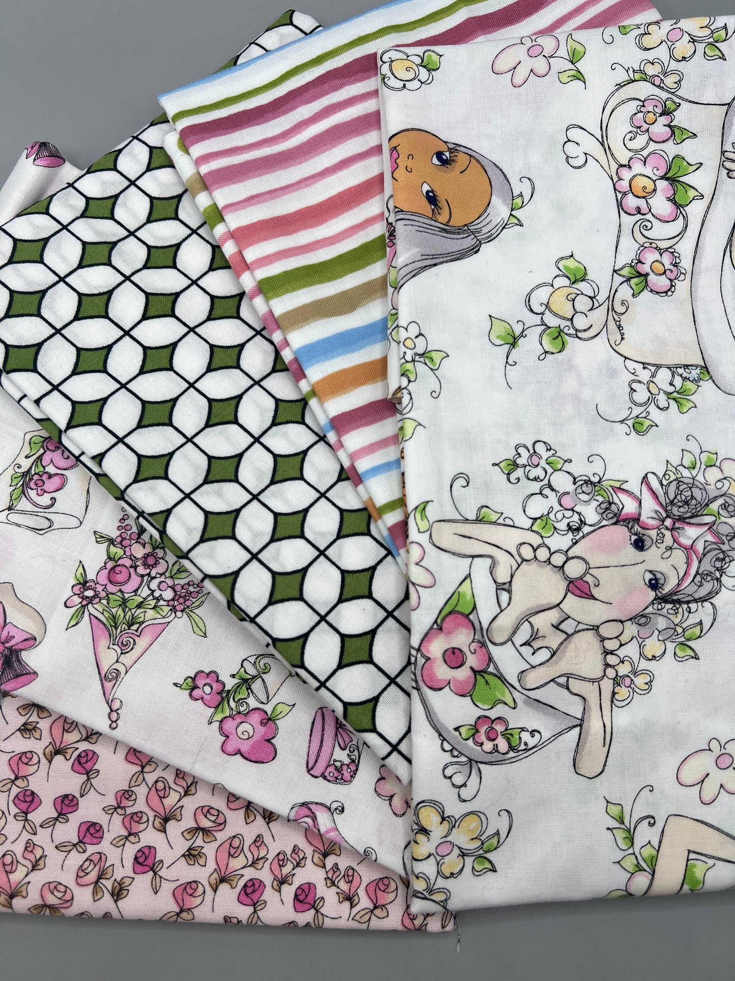 5 Piece - 1/2 Meter Bundle /  Lady Diva Print Bundle