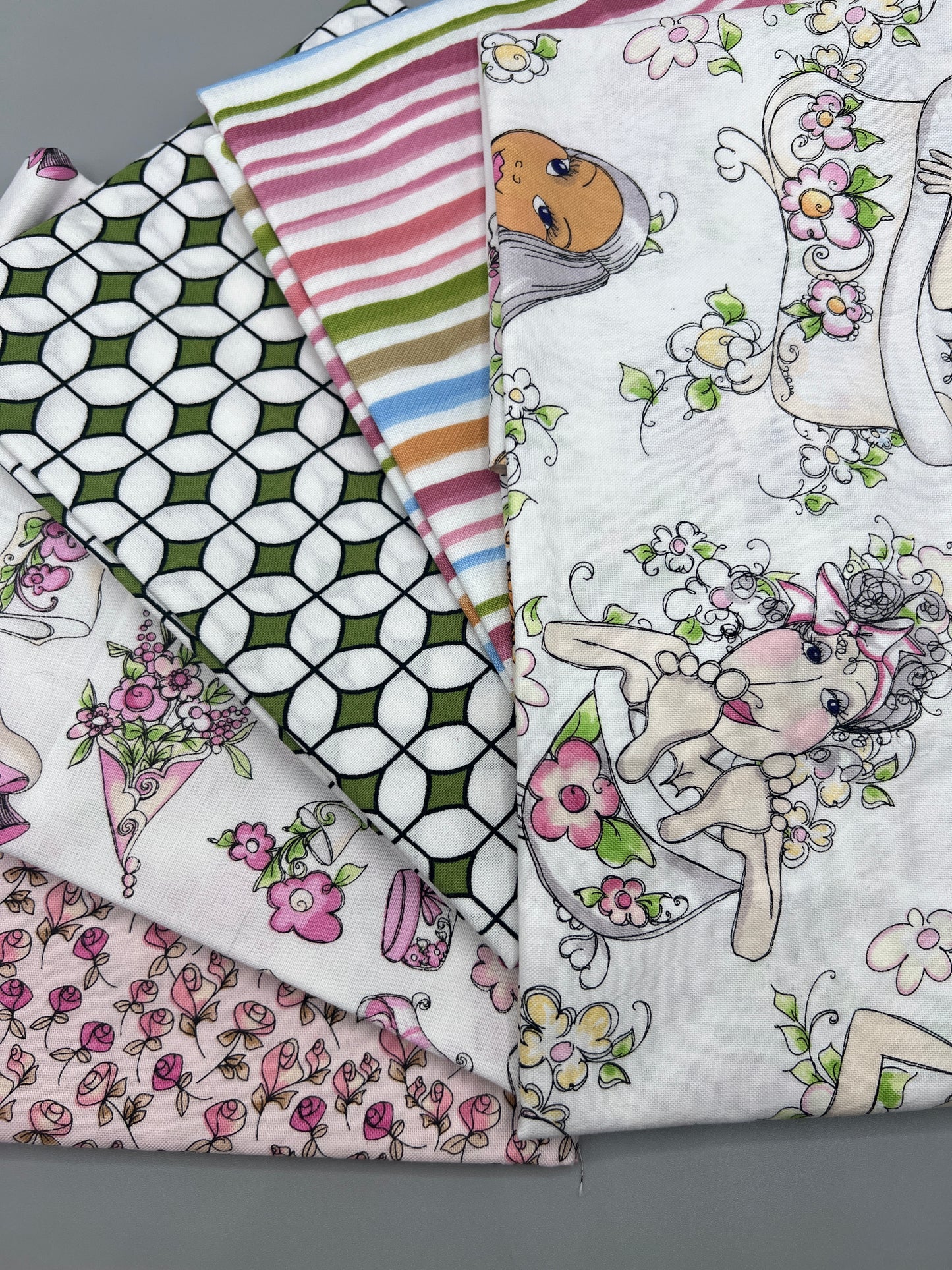 5 Piece - 1/2 Meter Bundle /  Lady Diva Print Bundle