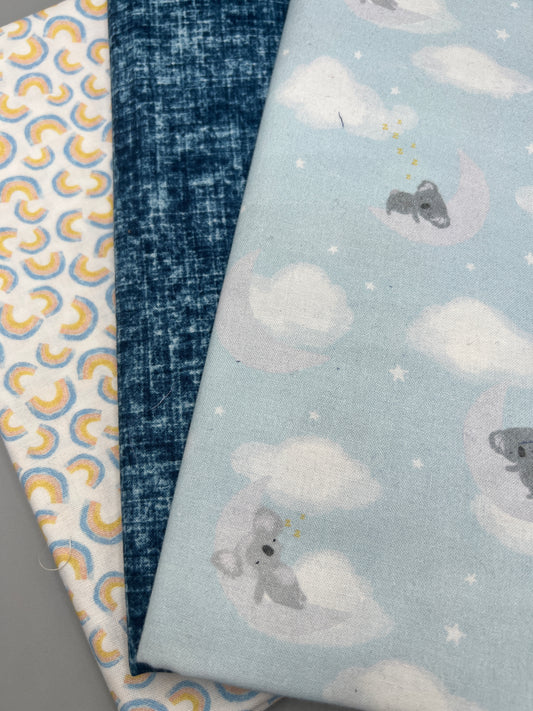 3 Piece - One Meter Bundle /  Kids Kohla & Blue Print Bundle 2
