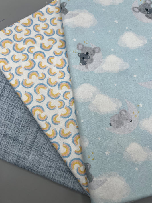 3 Piece - One Meter Bundle /  Kids Kohla & Blue Print Bundle