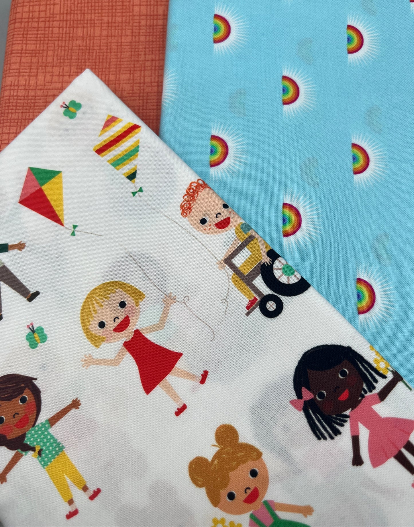 3 Piece - Meter Bundle / Robert Kaufman Bright Days Kids Print Bundle 1