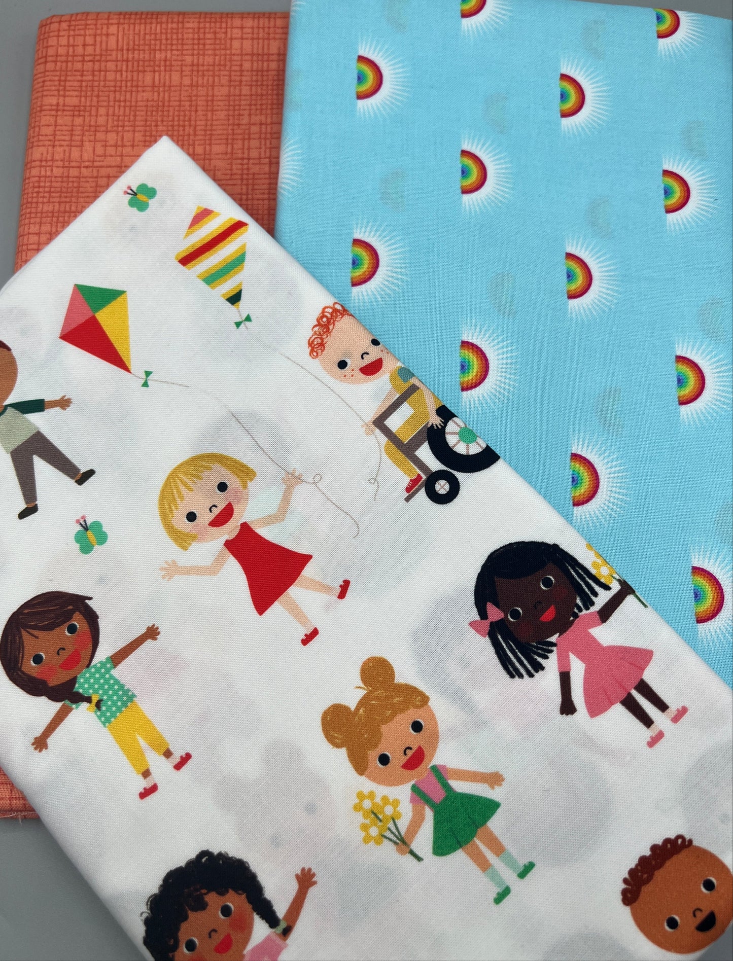 3 Piece - Meter Bundle / Robert Kaufman Bright Days Kids Print Bundle 1