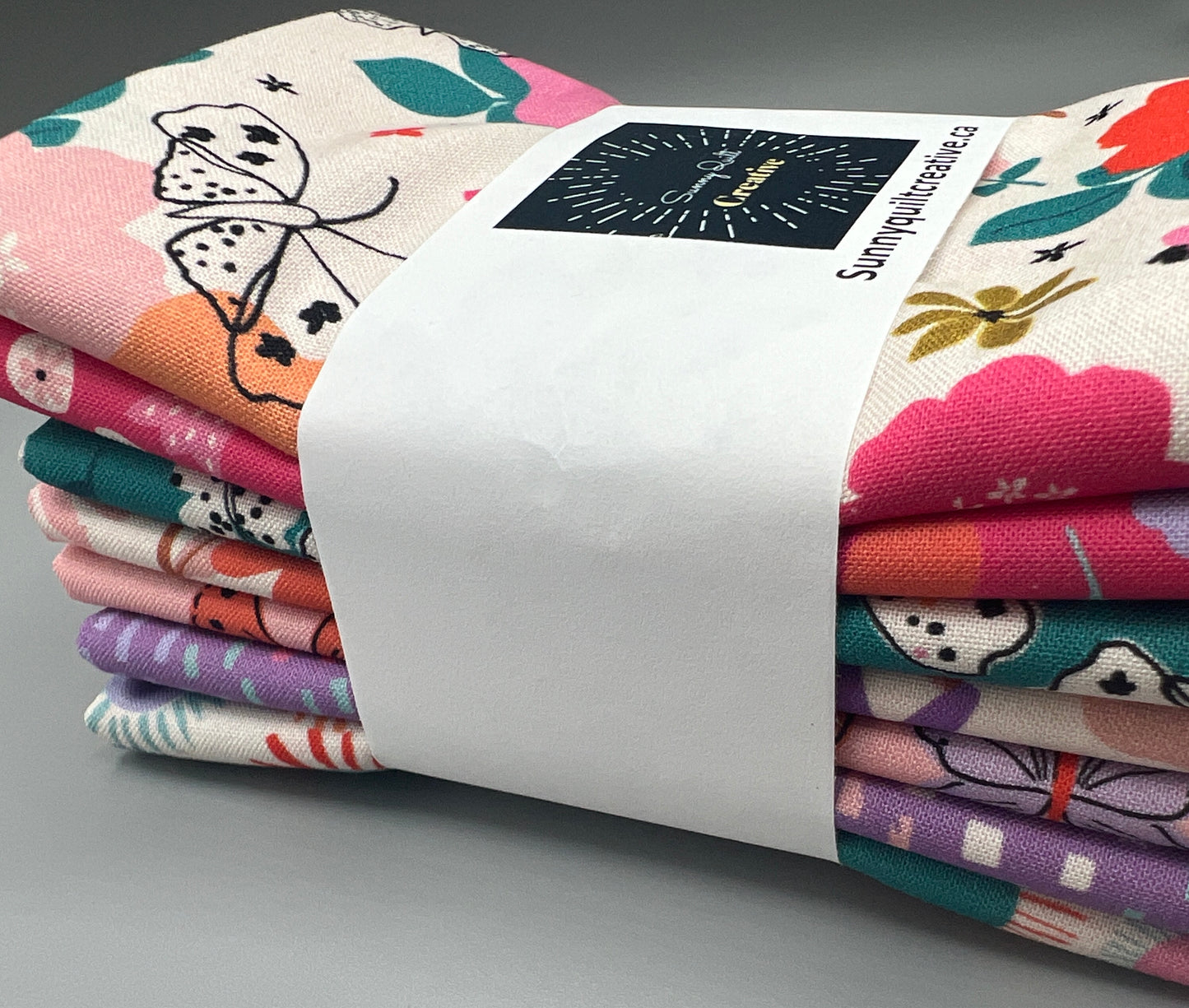 Butterfly Fields 7 PC Fat Quarter Bundle / Designed by Nina Raby Jones for Dashwood Studio