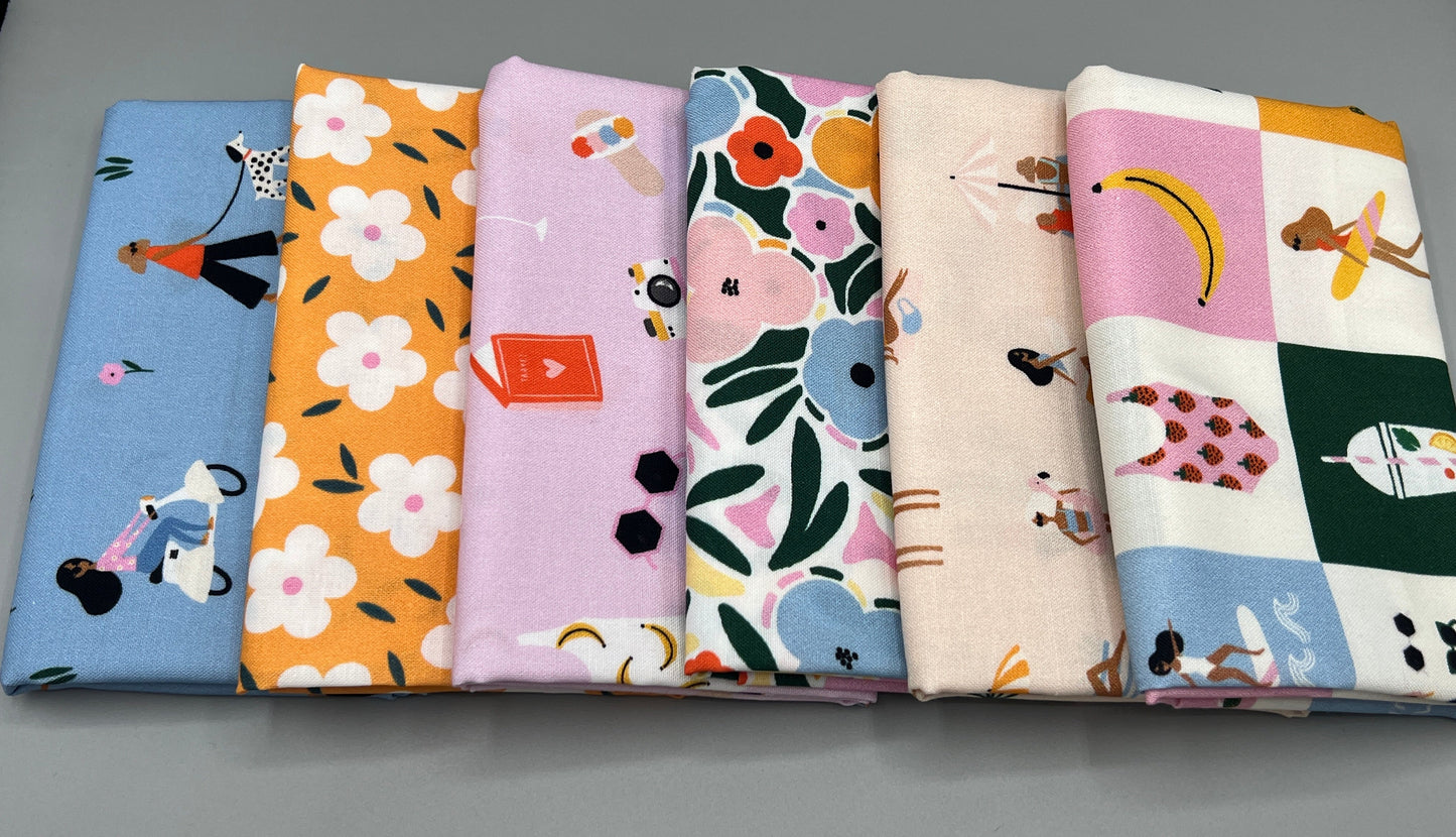 Weekend Away 6 PC Fat Quarter by Duchess Plum for Dashwood Studio
