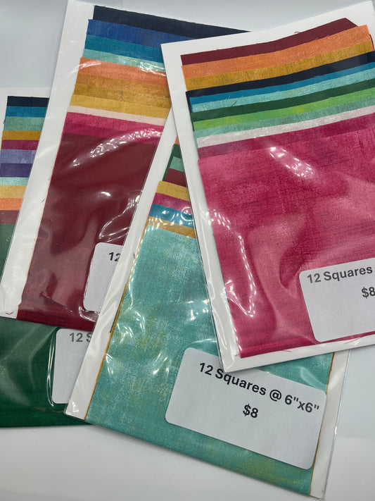 Moda Grunge – 12 Piece Assorted 6" Squares