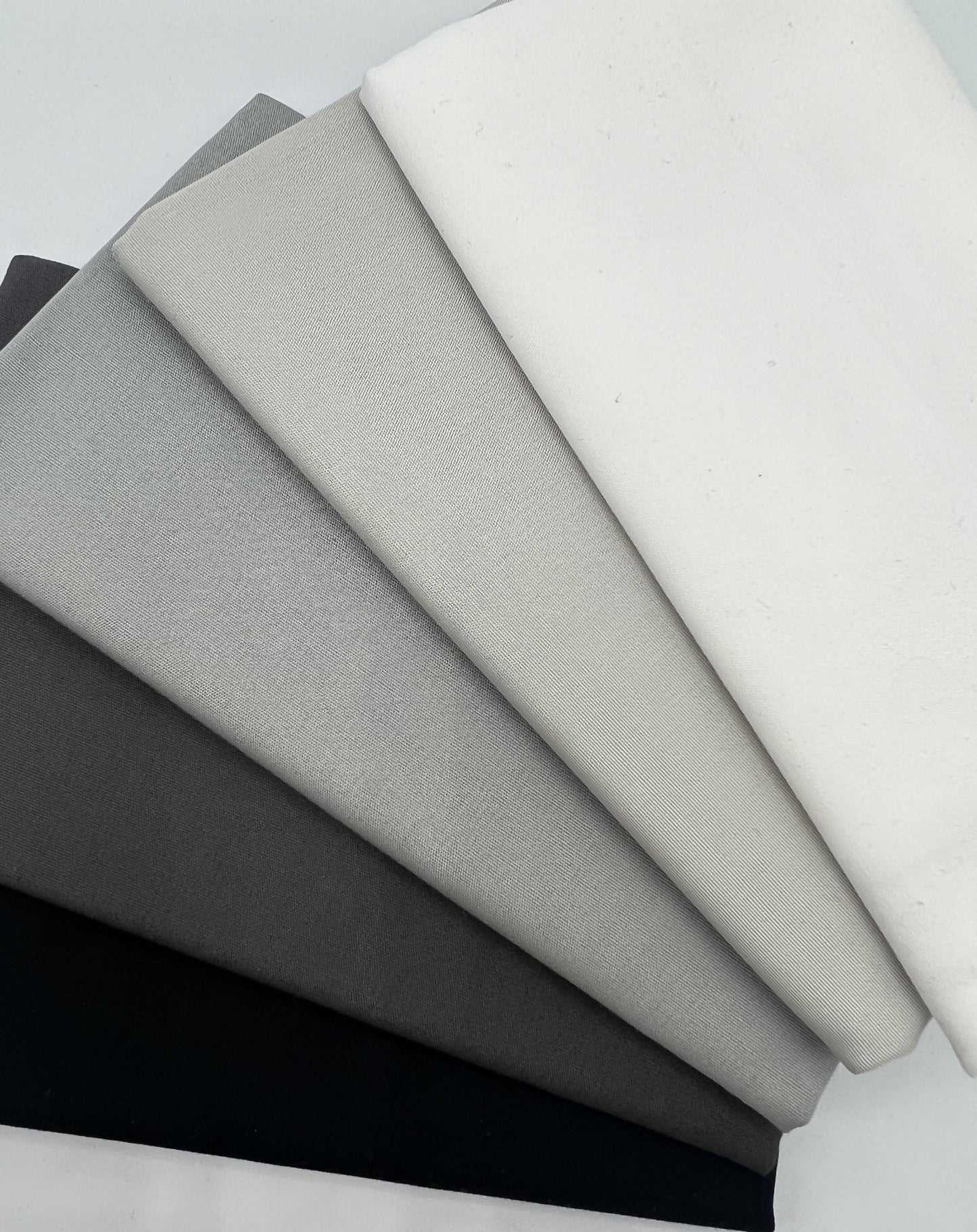 It's all Shades of Gray -  5 Piece Fat Quarter Bundle - Art Gallery Pure Solids