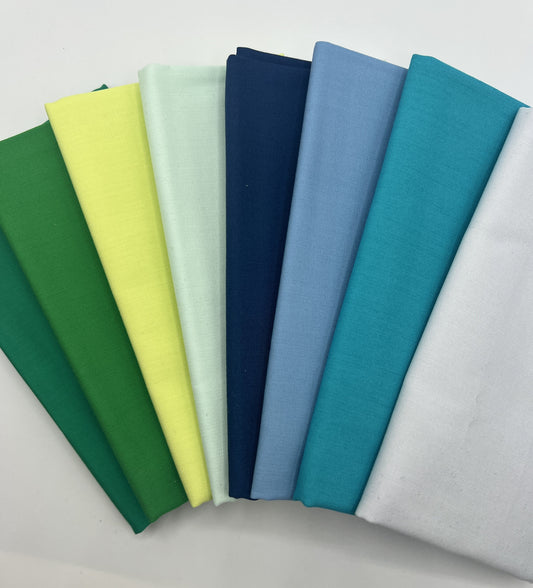 Cool & Moody-  8 Piece Fat Quarter Bundle - Art Gallery Pure Solids