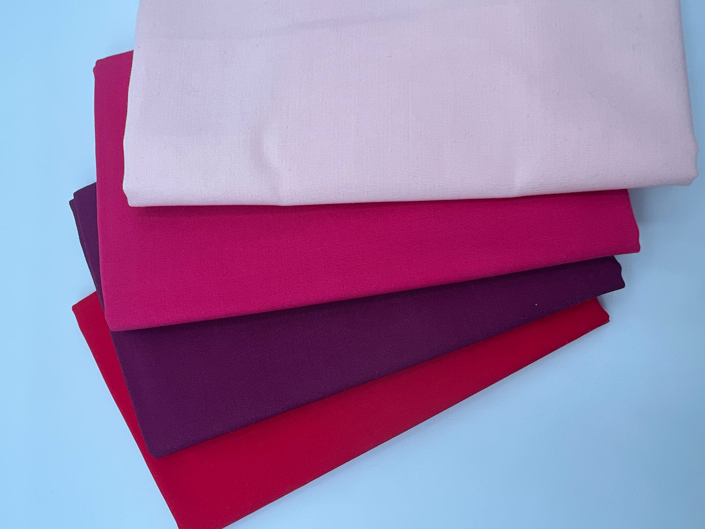 Shades Of Blush (Pinks & Reds) -  4 Piece Fat Quarter Bundle - Art Gallery Pure Solids