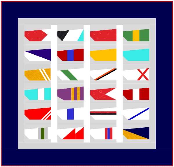 Row Hard - Lap & Wall Hanging Size Quilt Pattern Designed by Lorna Costantini