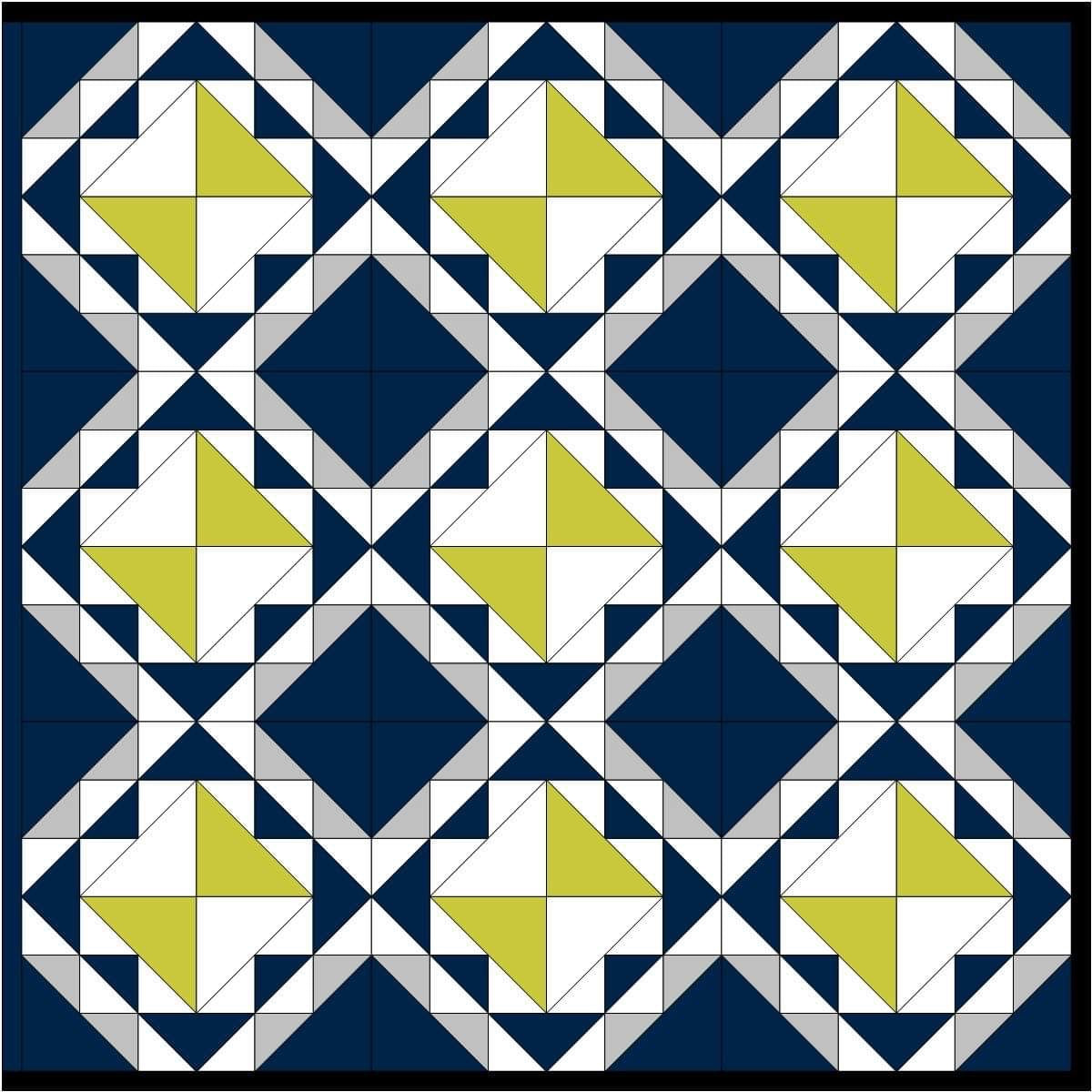 Flutter Quilt Pattern / 3 Sizes (Baby, Lap, Queen) / Designed by Lorna Costantini