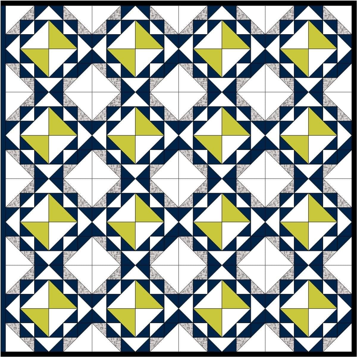 Flutter Quilt Pattern / 3 Sizes (Baby, Lap, Queen) / Designed by Lorna Costantini