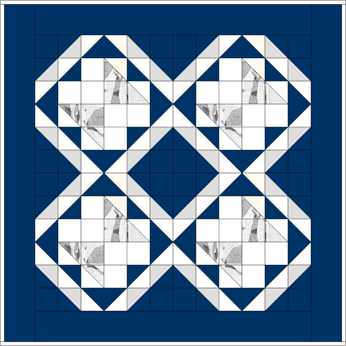 Flutter Quilt Pattern / 3 Sizes (Baby, Lap, Queen) / Designed by Lorna Costantini