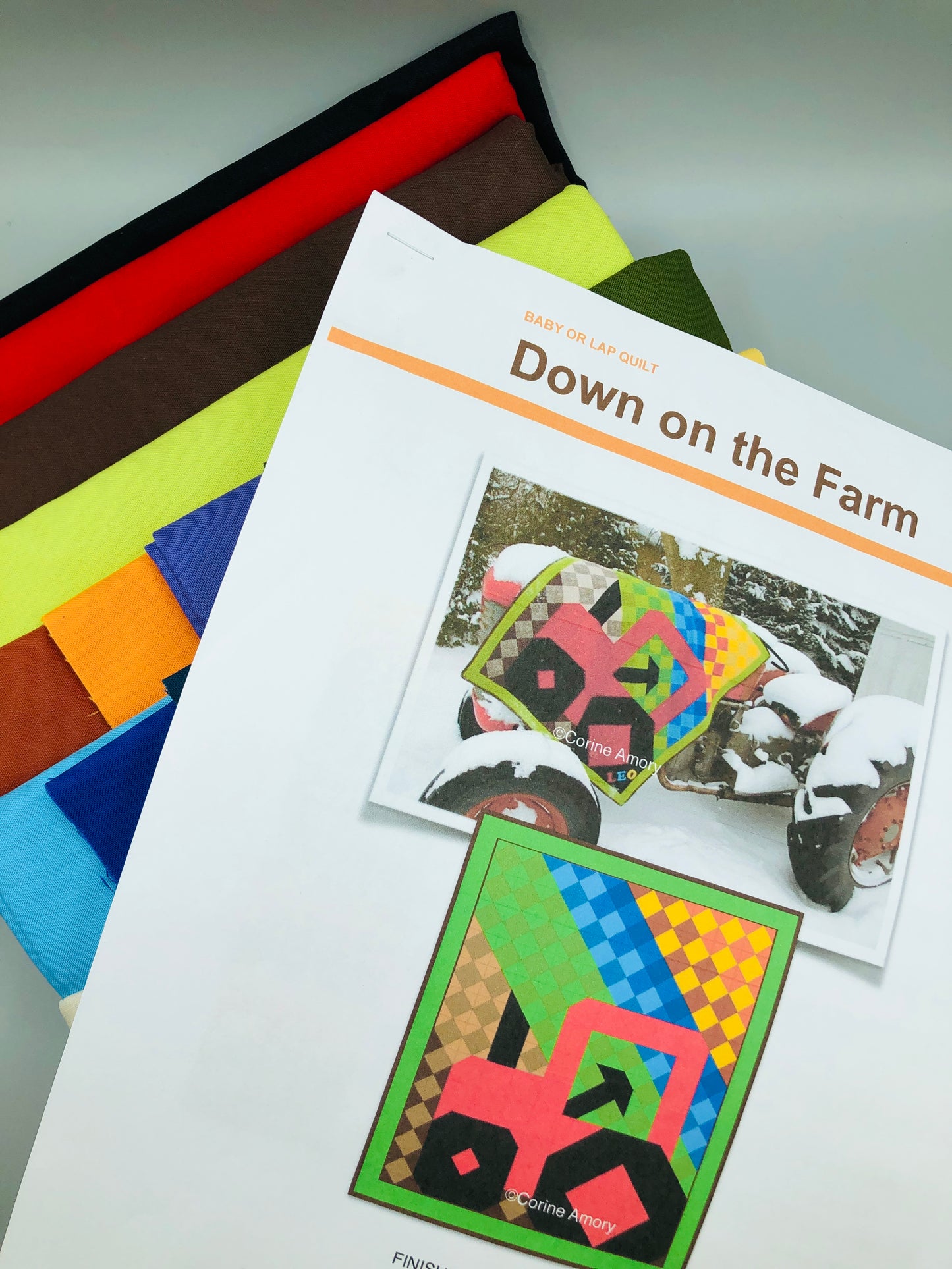 Down on the Farm Quilt Kit in Baby to Toddler size/ Original Pattern by Lorna Costantini
