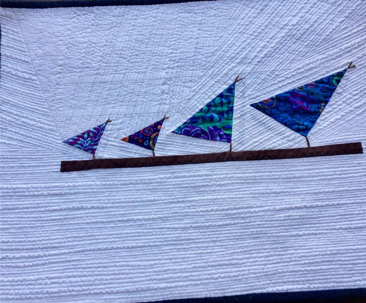 Tweeter Family Mini Wall Hanging Pattern Designed by Lorna Costantini