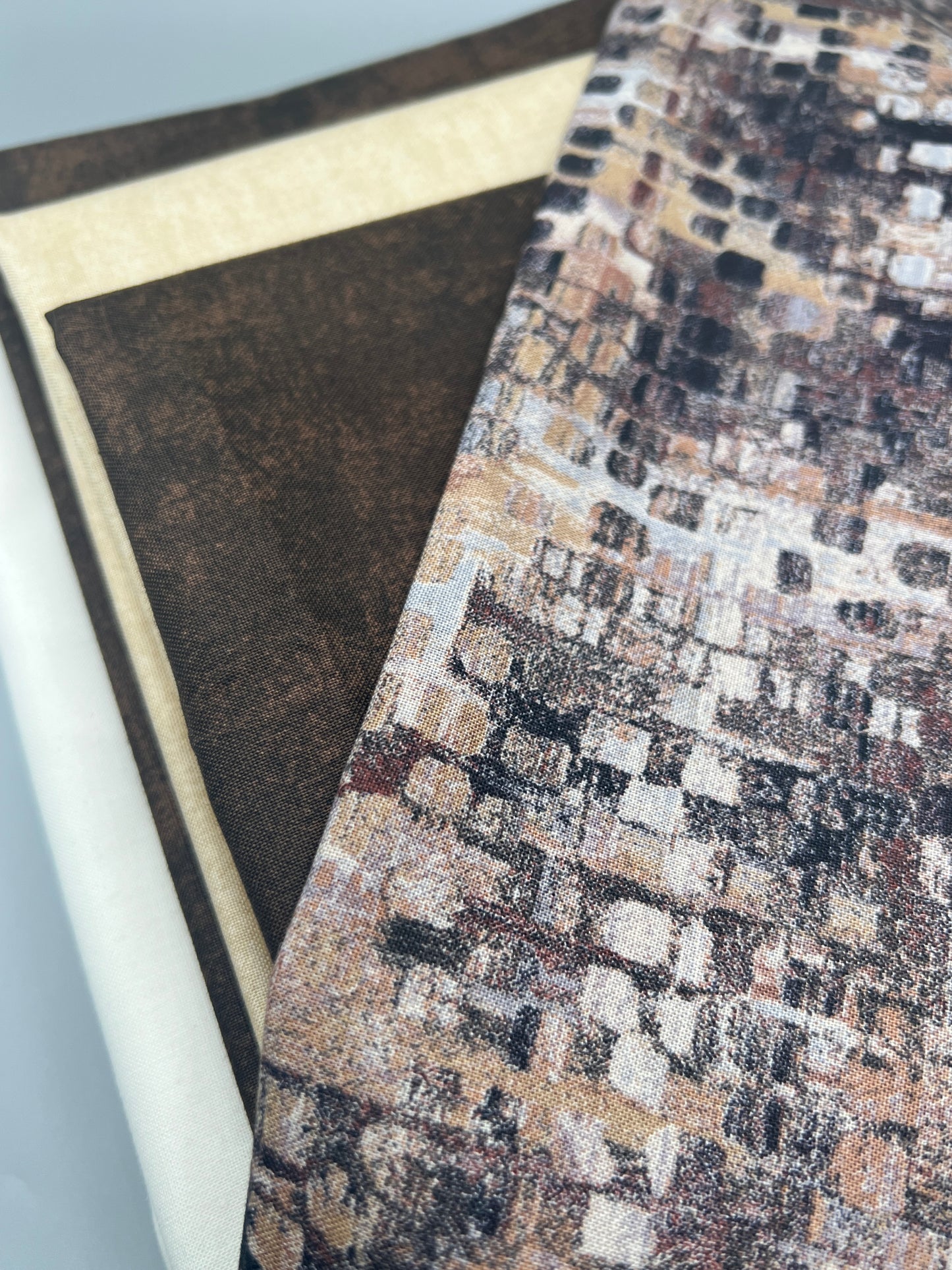 Sorella Queen Size Quilt Kit Version 6 - in Brown Fusion print with original pattern by Lorna Costantini