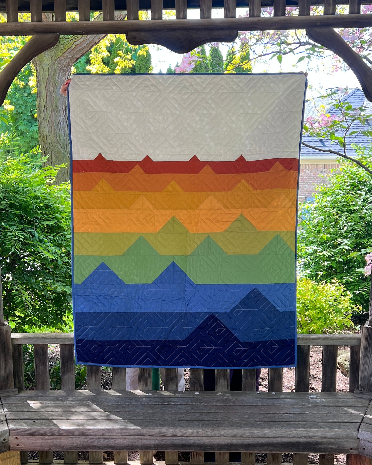 Choppy Waters Quilt Kit Throw Size  w/ Kona Cottons / Pattern by Art East Quilting Co.