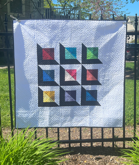 "Pointed" Rainbow Baby Quilt Kit; Original Pattern design by Lorna Costantini