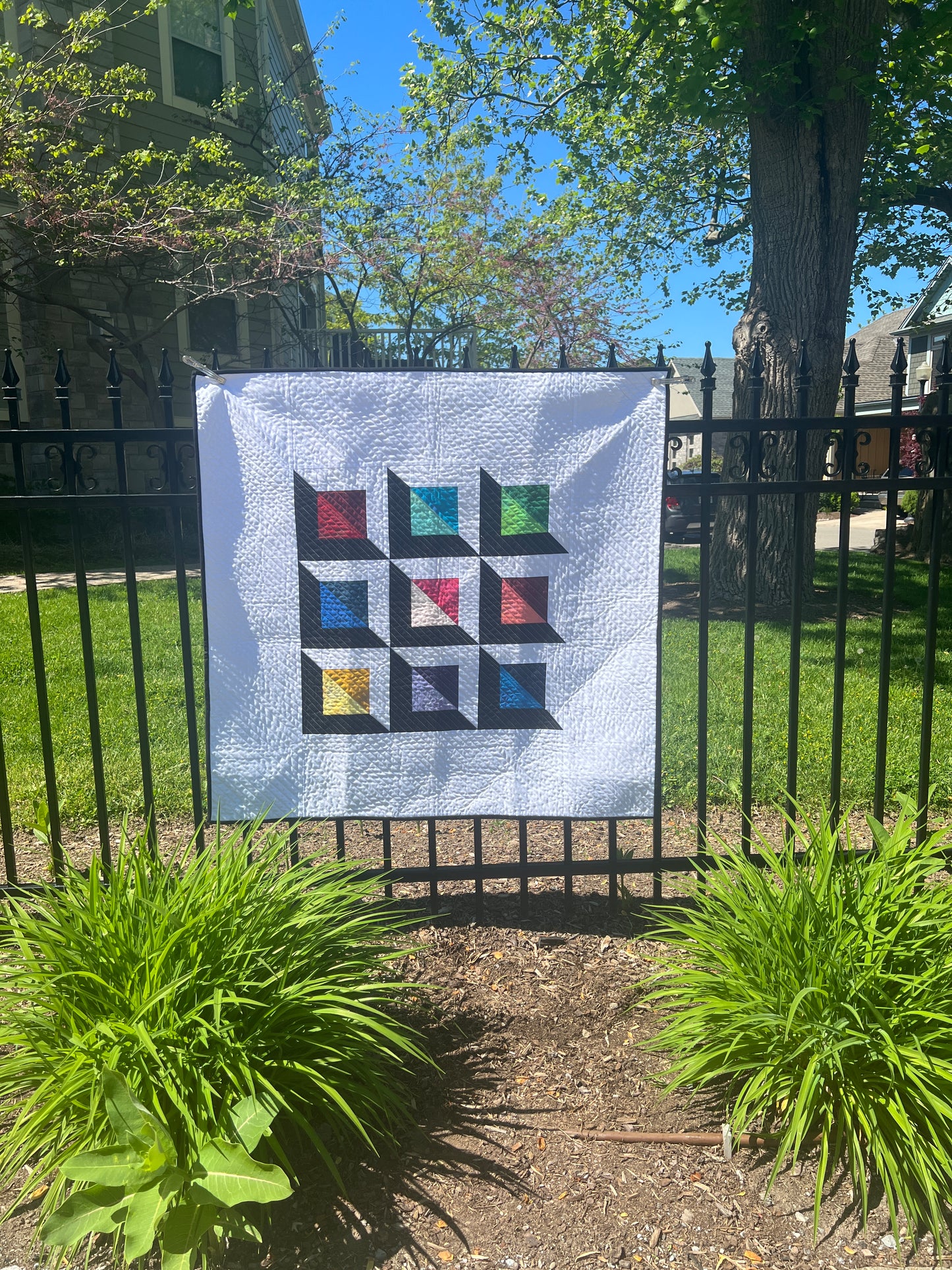 "Pointed" Rainbow Baby Quilt Kit; Original Pattern design by Lorna Costantini