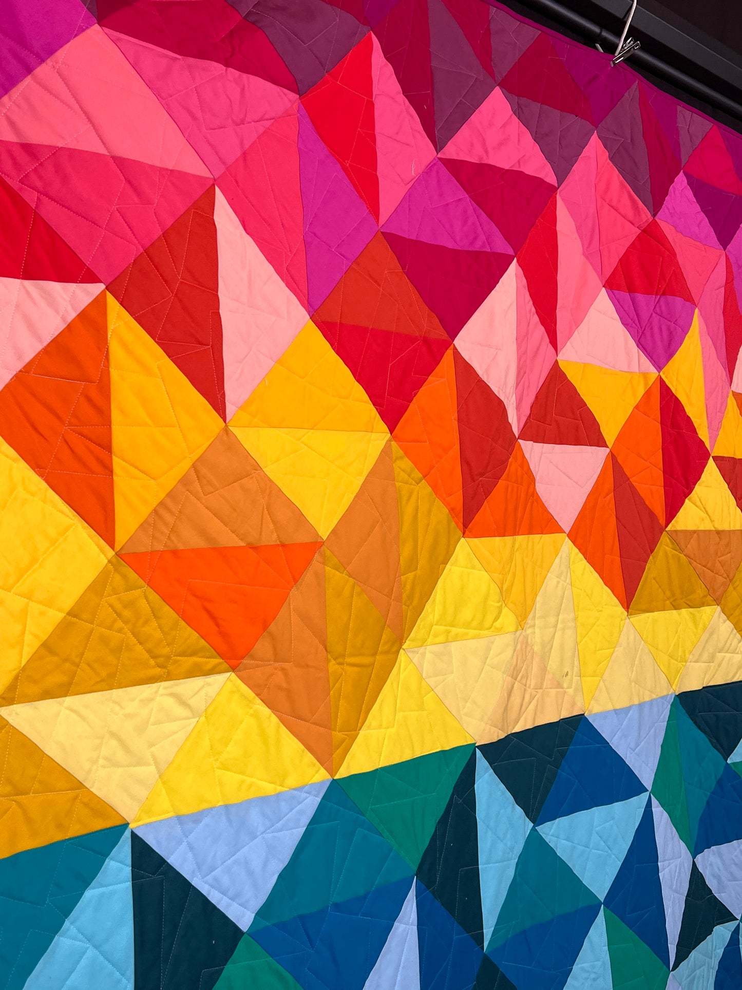 Sun Salutations Quilt Kit in Throw Size w/ Kona Cottons / Pattern by Whole Circle Studio