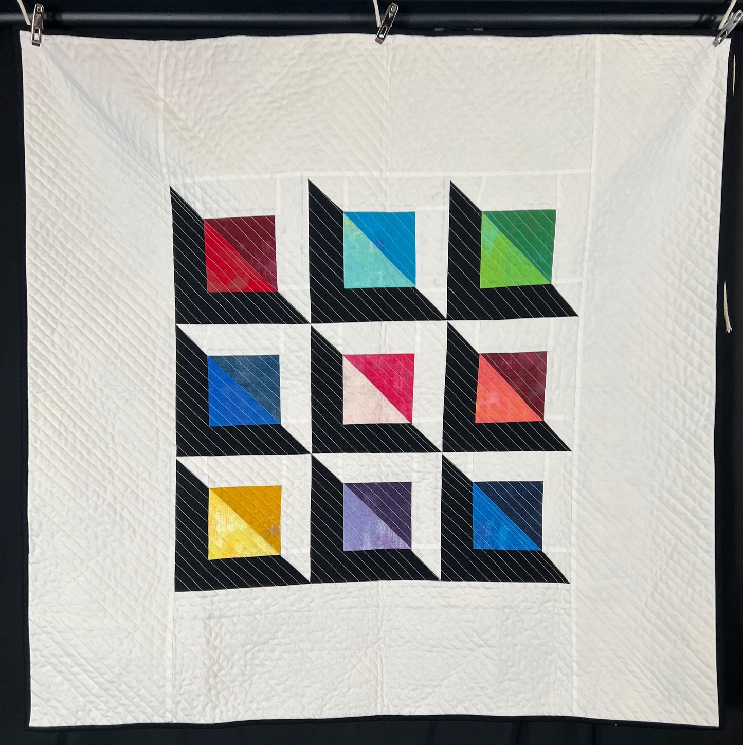 "Pointed" Rainbow Baby Quilt Kit; Original Pattern design by Lorna Costantini