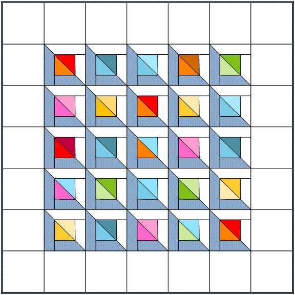 "Pointed" Rainbow Baby Quilt Kit; Original Pattern design by Lorna Costantini