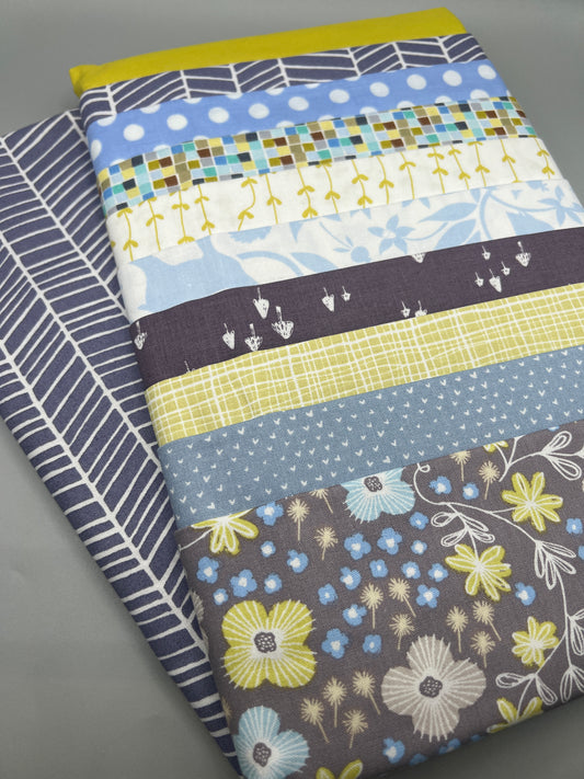 Quilt Kits & Pattern Isosceles Triangle Children's Print Fabric Complete  - Baby Size / Pattern Included