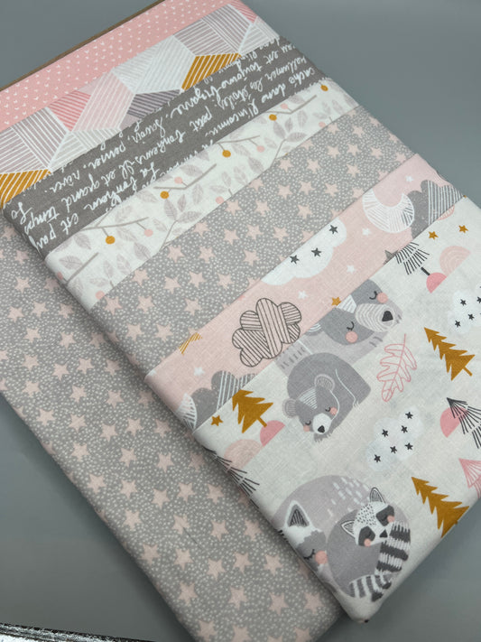 Quilt Kits & Pattern Sweet Dreams (Peach) Whimsical Children's Print Fabric Complete - Baby Size  / Pattern Included