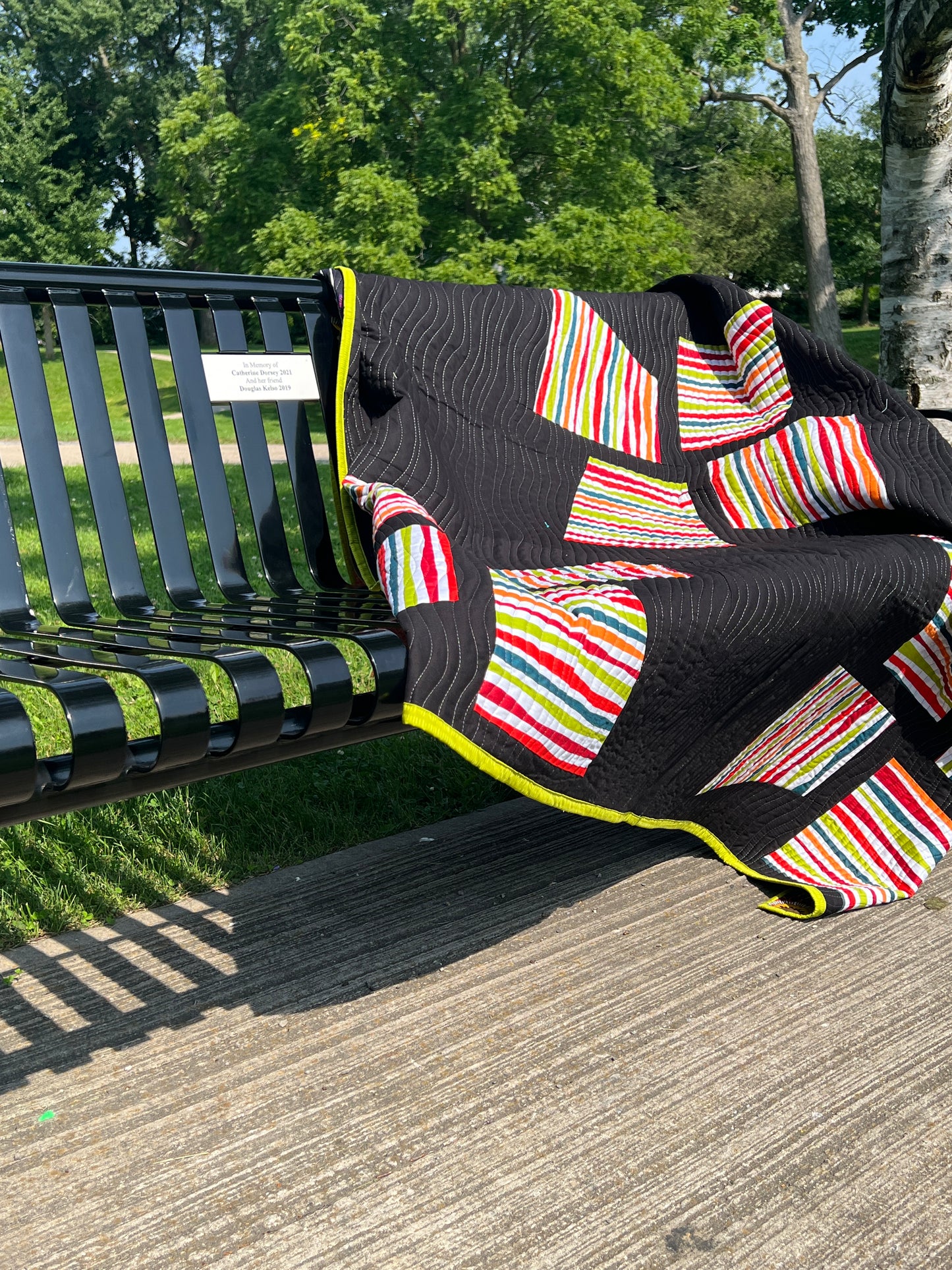 Memories of Windmills - Custom Handmade Throw Quilt by Karen Jantz 58" x 64"
