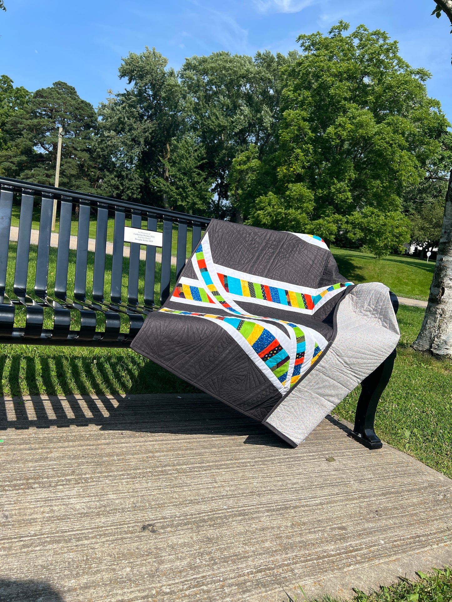 Intersections - Custom Quilt Throw by Karen Jantz 46” x 54"