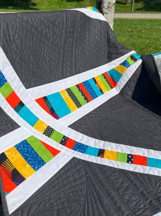 Intersections - Custom Quilt Throw by Karen Jantz 46” x 54"