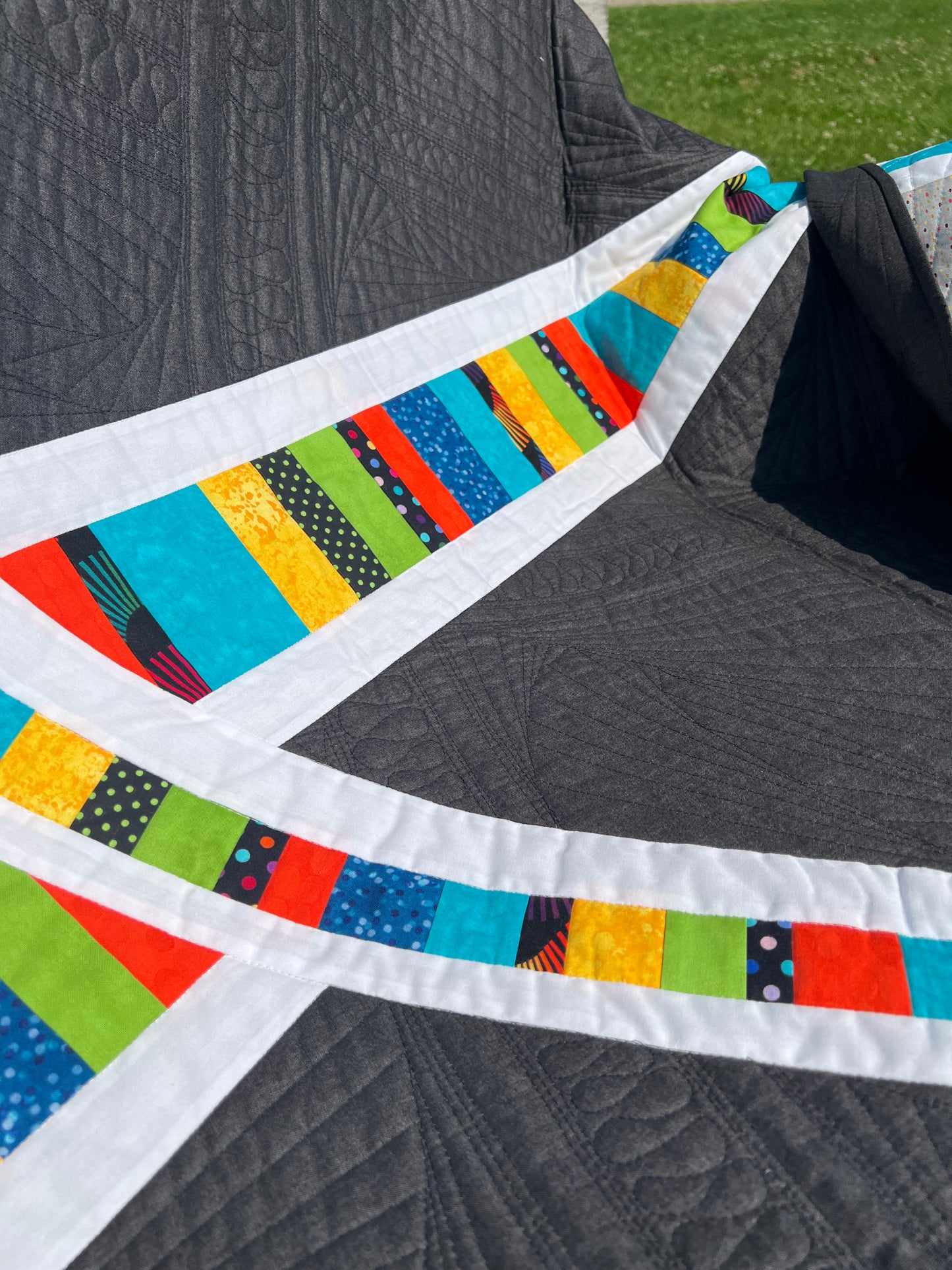 Intersections - Custom Quilt Throw by Karen Jantz 46” x 54"