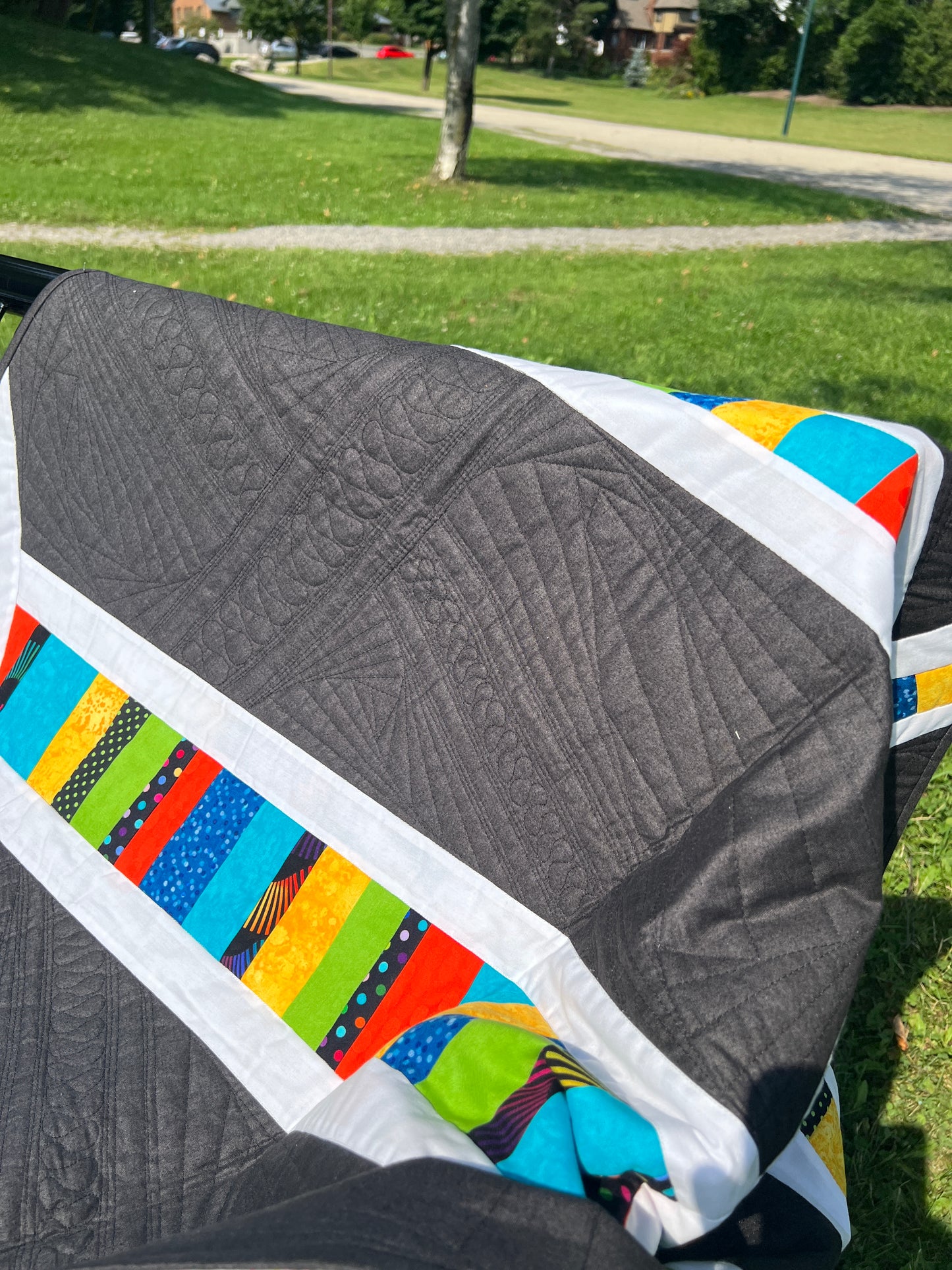 Intersections - Custom Quilt Throw by Karen Jantz 46” x 54"