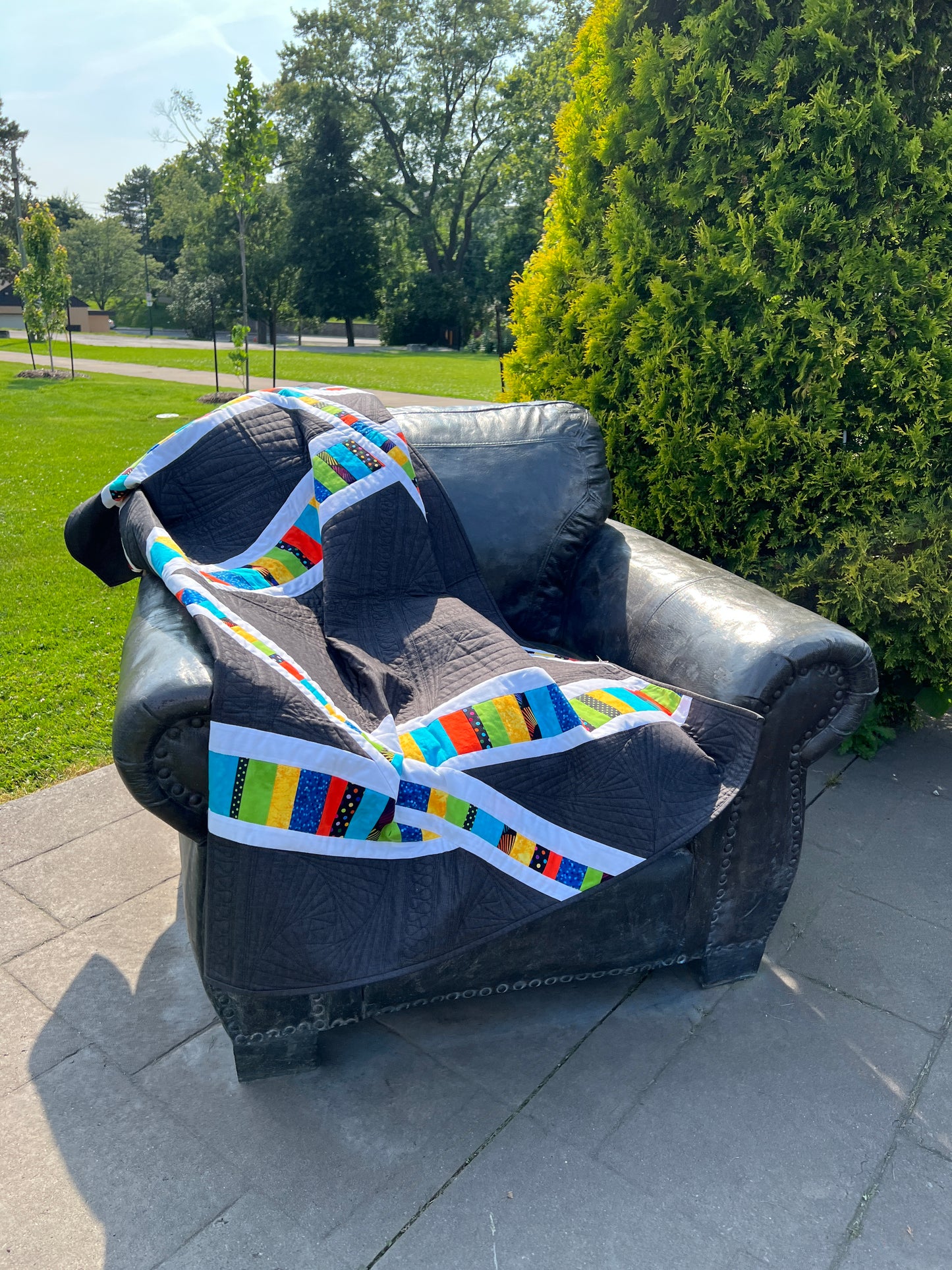 Intersections - Custom Quilt Throw by Karen Jantz 46” x 54"