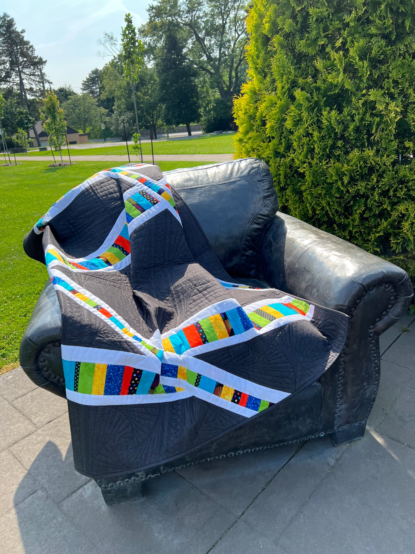Intersections - Custom Quilt Throw by Karen Jantz 46” x 54"