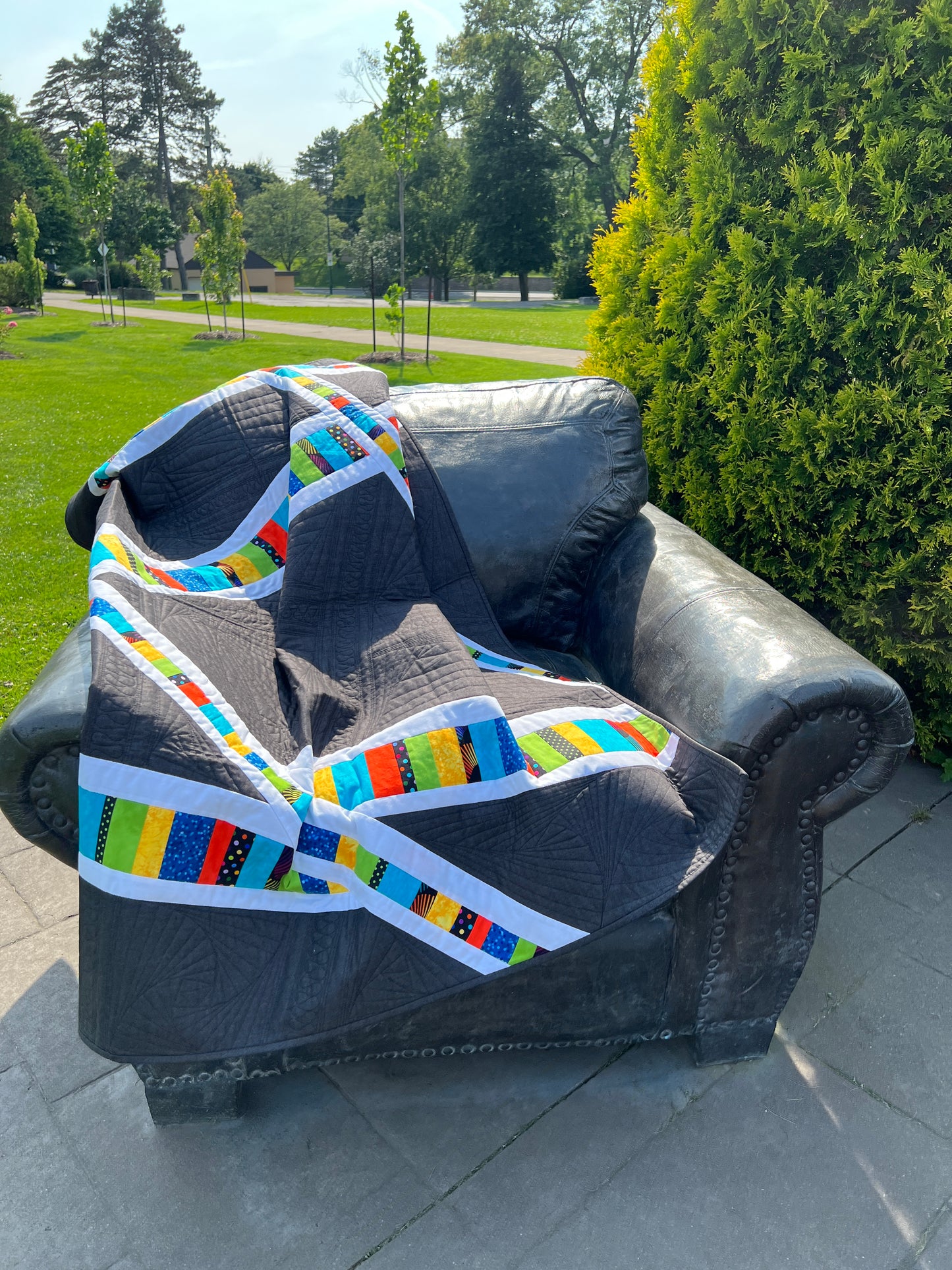 Intersections - Custom Quilt Throw by Karen Jantz 46” x 54"