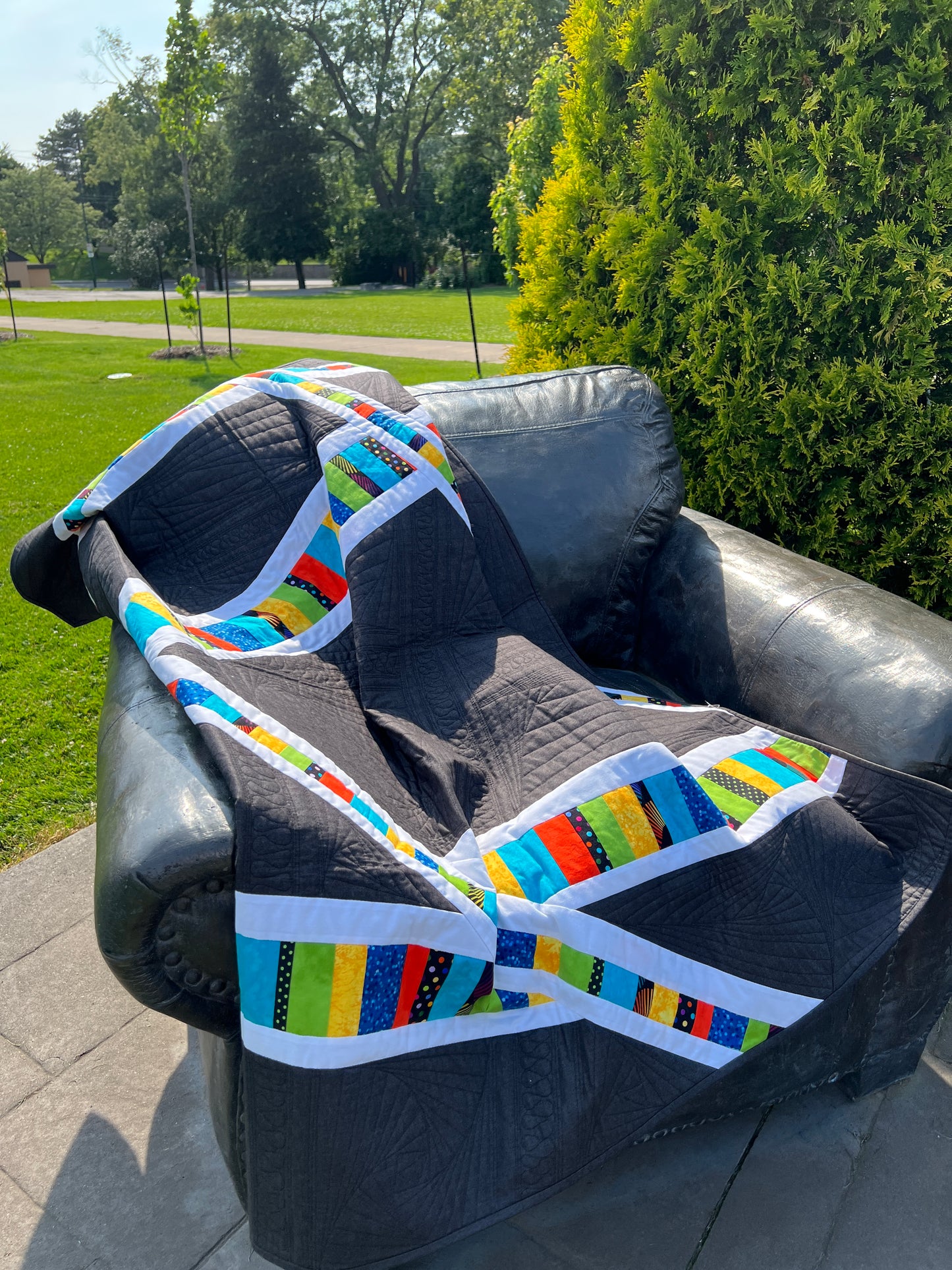 Intersections - Custom Quilt Throw by Karen Jantz 46” x 54"