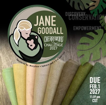 Cherrywood Challenge 2027 Fabric Bundle - Honouring Dr. Jane Goodall - 8 Piece Fat Quarter Bundle (Official Challenge Collection)