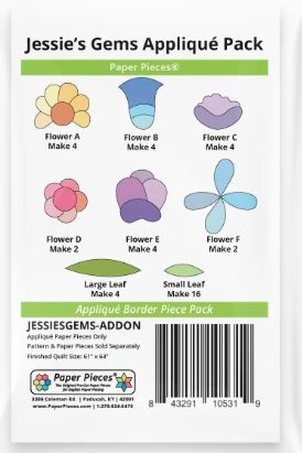 Jessie's Gems Appliqué Flower Pack by Paper Pieces® | Special Order