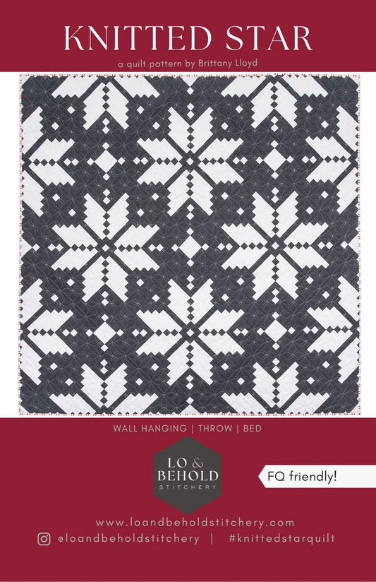 Knitted Star Quilt Pattern by Lo & Behold Stitchery