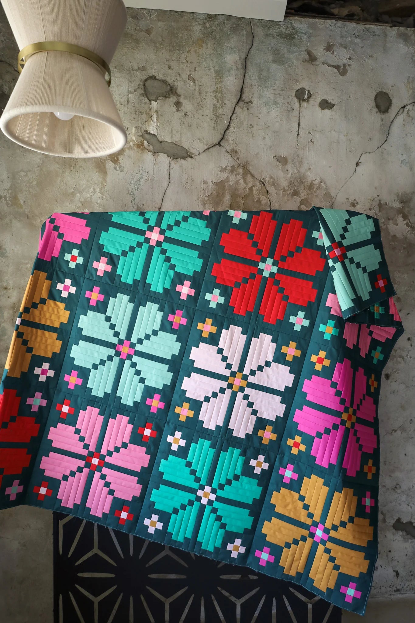 Knitted Blooms Quilt Pattern by Lo & Behold Stitchery