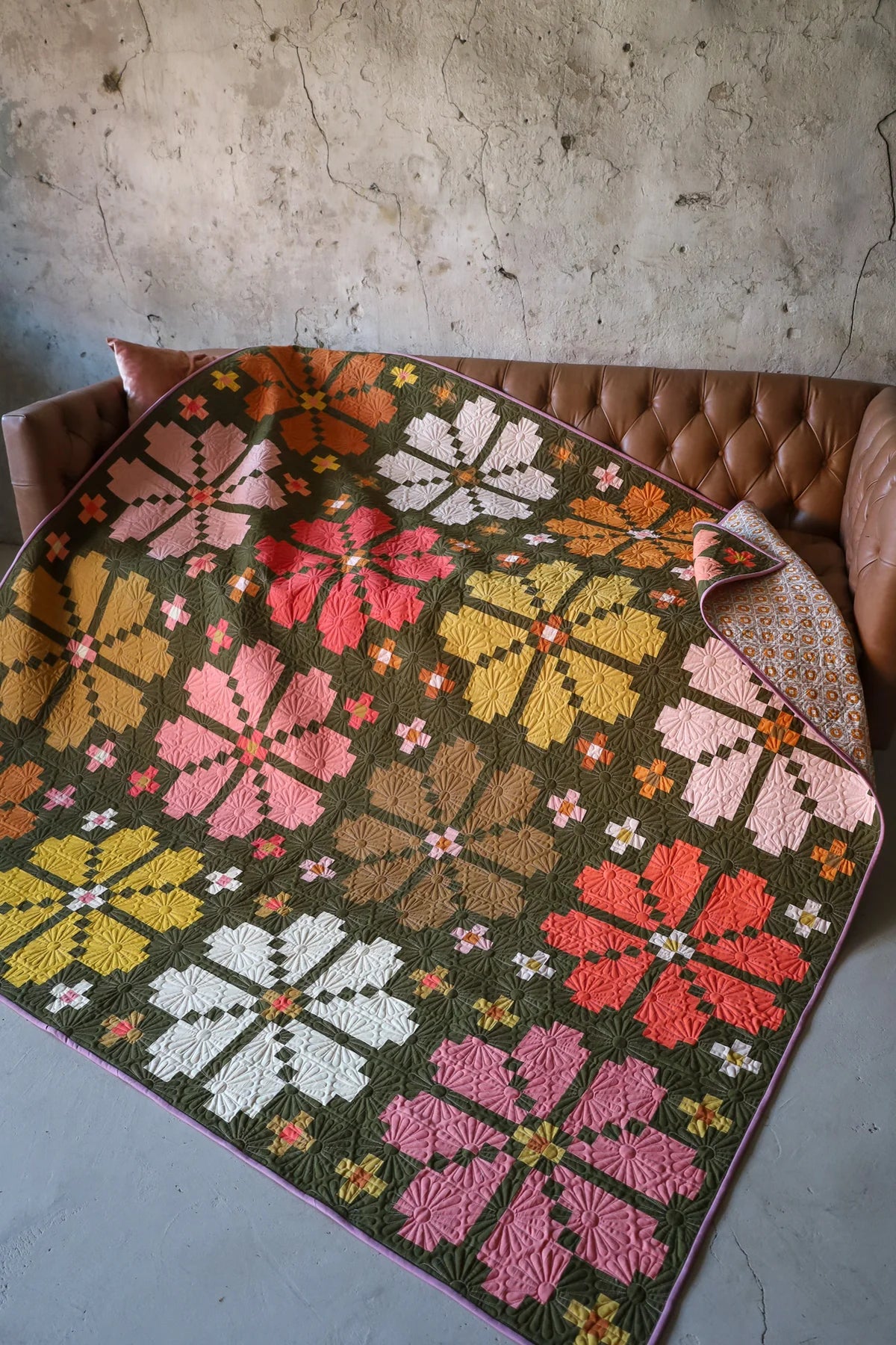 Knitted Blooms Quilt Pattern by Lo & Behold Stitchery