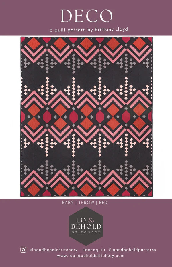 Deco Quilt Pattern by Lo & Behold Stitchery
